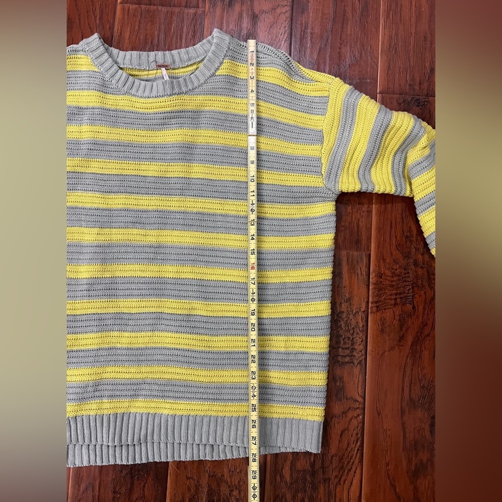 NWOT Free People Links Pullover Striped Oversized Sweater – Size S - Picture 7 of 7